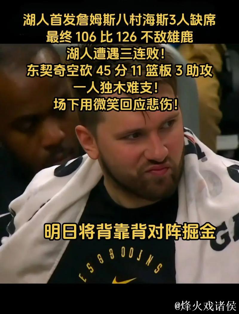 NBA-东契奇空砍42分 国王背靠背送湖人3连败